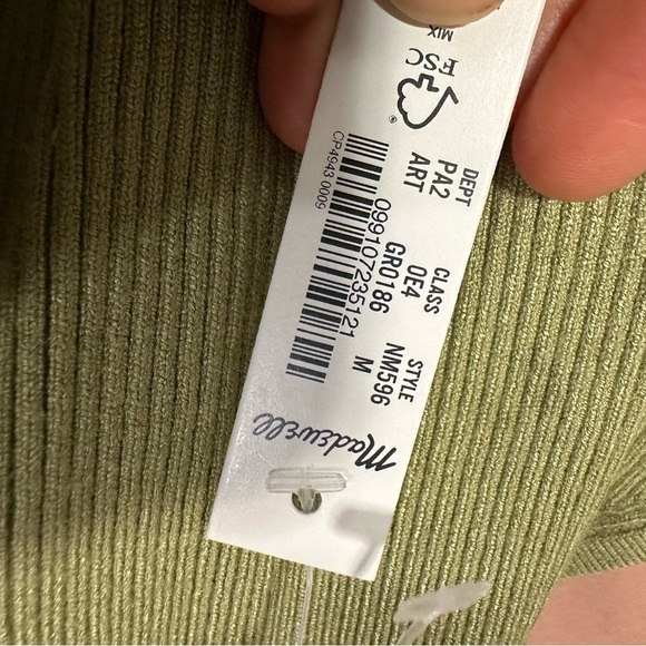 Madewell The Signature Knit Cutaway Sweater Tank artichoke - Picture 5 of 5